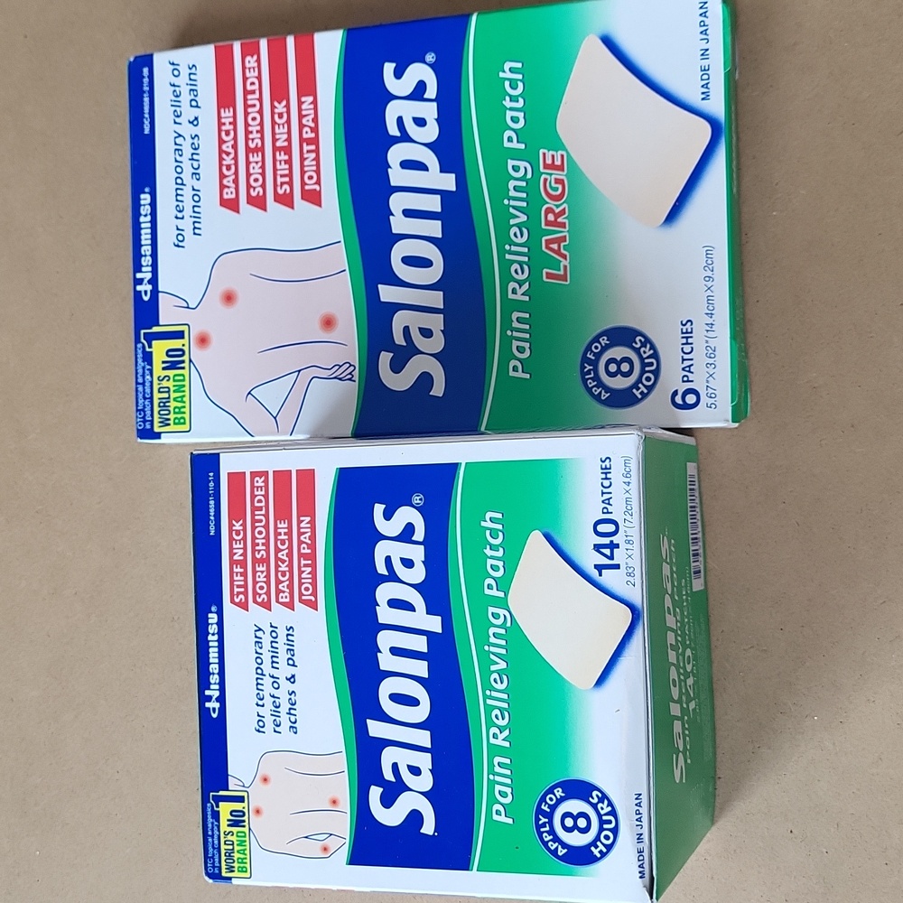 Salonpas Pain Relieving 140 Patches And 8 Large Patches  New